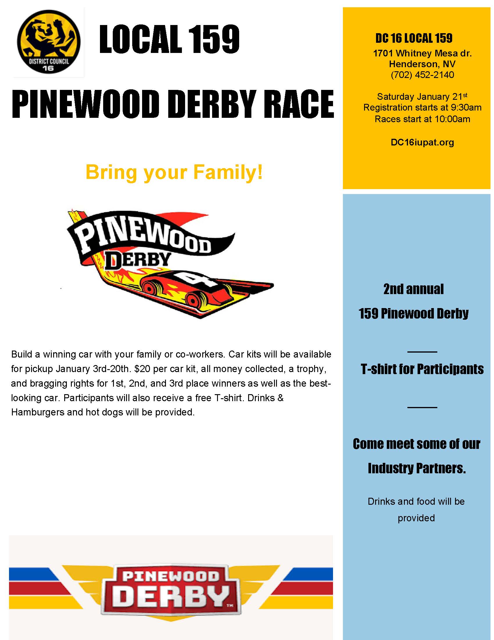Pinewood Derby Race! DC16 UNION